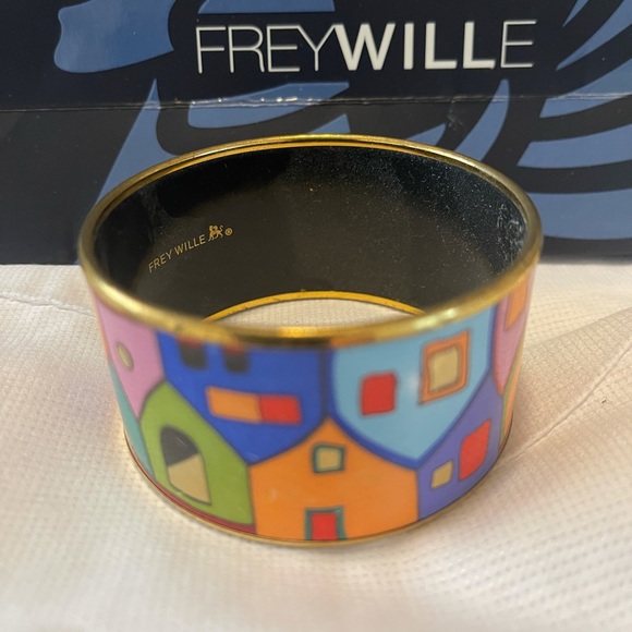 Authentic Frey Wille enamel and 24k gold bracelet - Picture 2 of 7